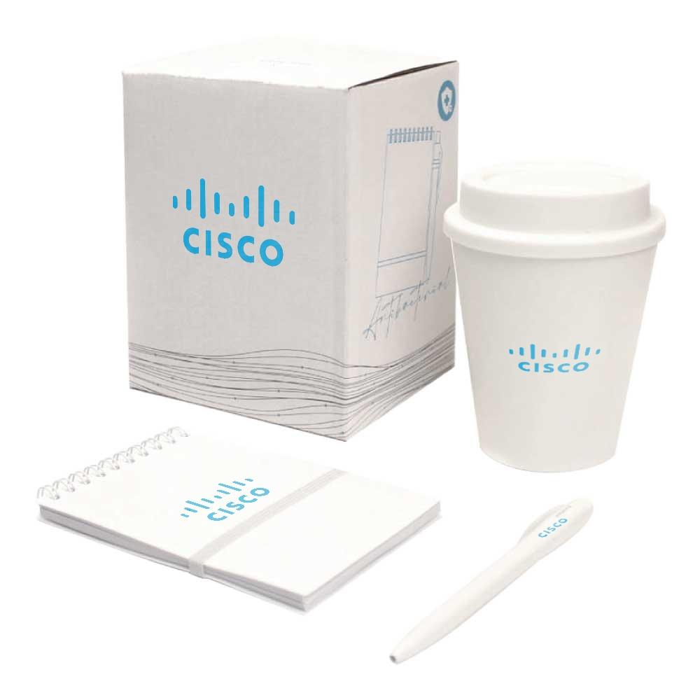 White Colour Coffee Chat Essentials Gift Set